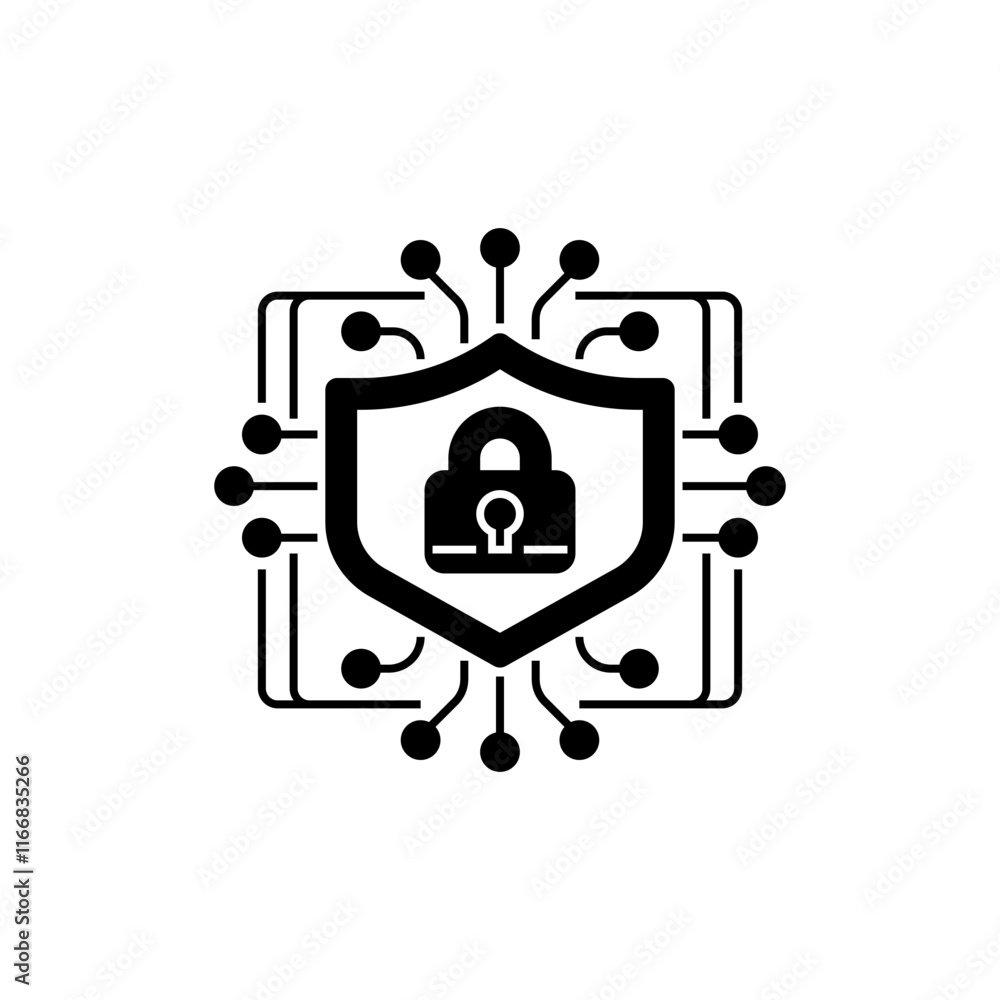 Poster data encryption line icon. linear style sign for mobile concept and web design. outline vector icon.