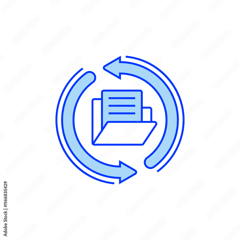 Poster data backup line icon. linear style sign for mobile concept and web design. outline vector icon.