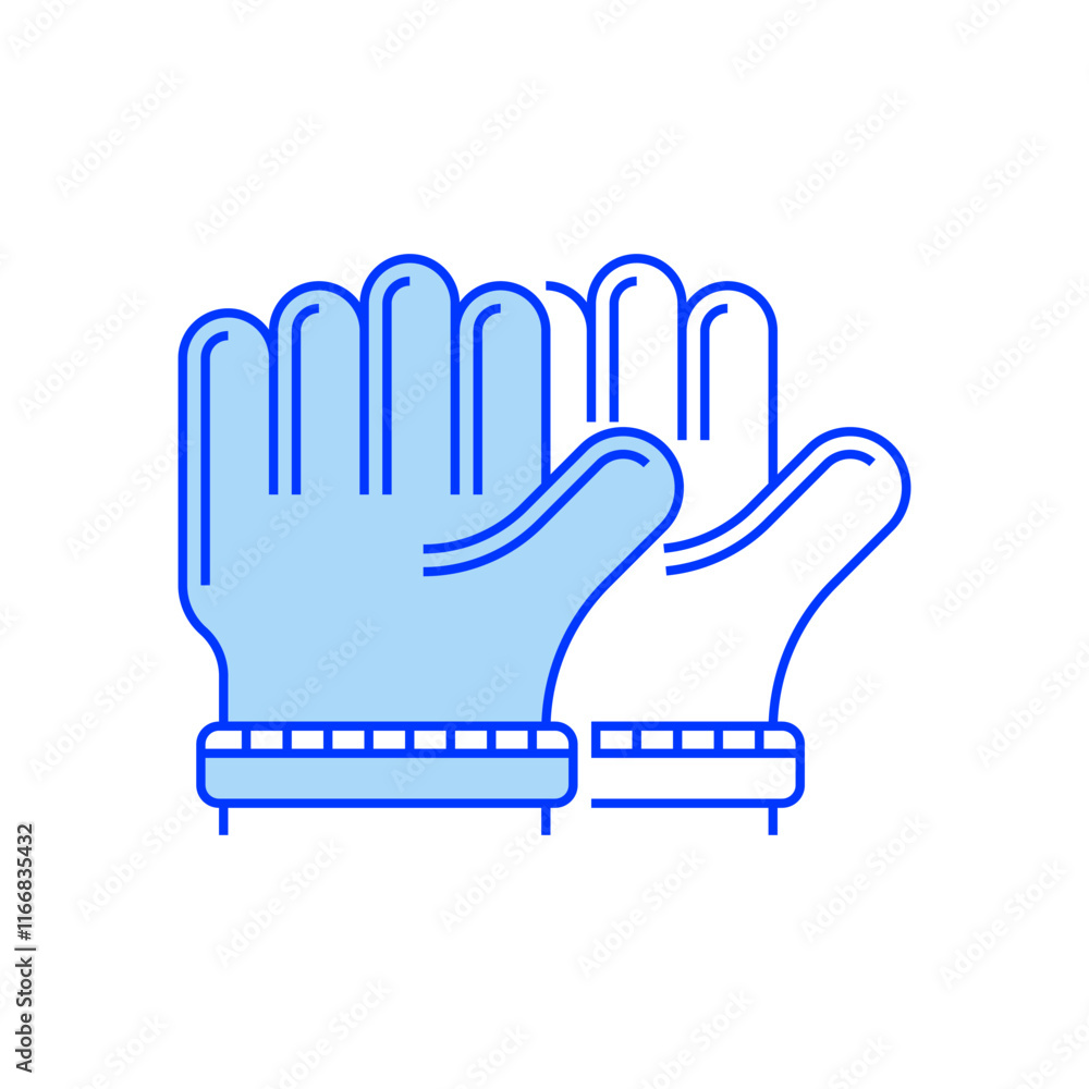 Poster gloves line icon. linear style sign for mobile concept and web design. outline vector icon.