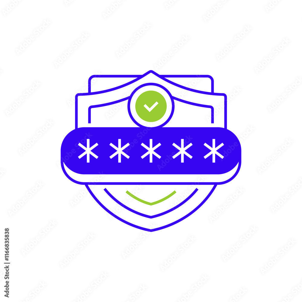 Poster password protection line icon. linear style sign for mobile concept and web design. outline vector i