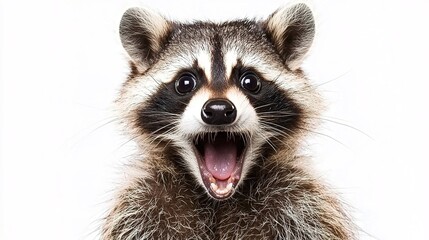 Surprised Raccoon Closeup