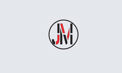 JM, MJ , J , M , Abstract Letters Logo Monogram	
