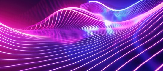 Abstract glowing neon waves.