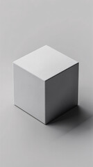 Fototapeta premium Blank white box on table mockup - A versatile and modern product shot template for showcasing your branding and packaging design ideas in various industries such as e-commerce, retail, and business