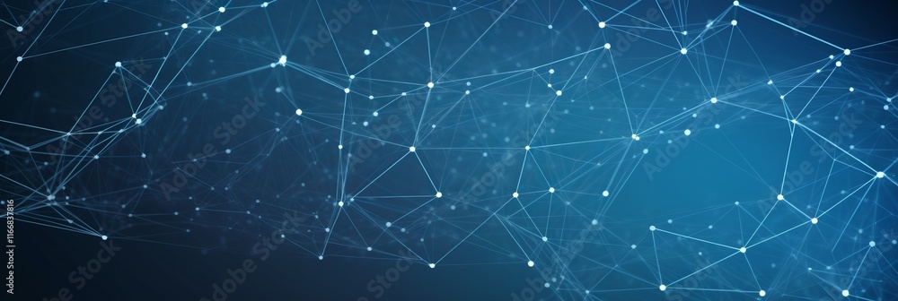 Poster abstract digital network background with blue tones representing technology and connectivity