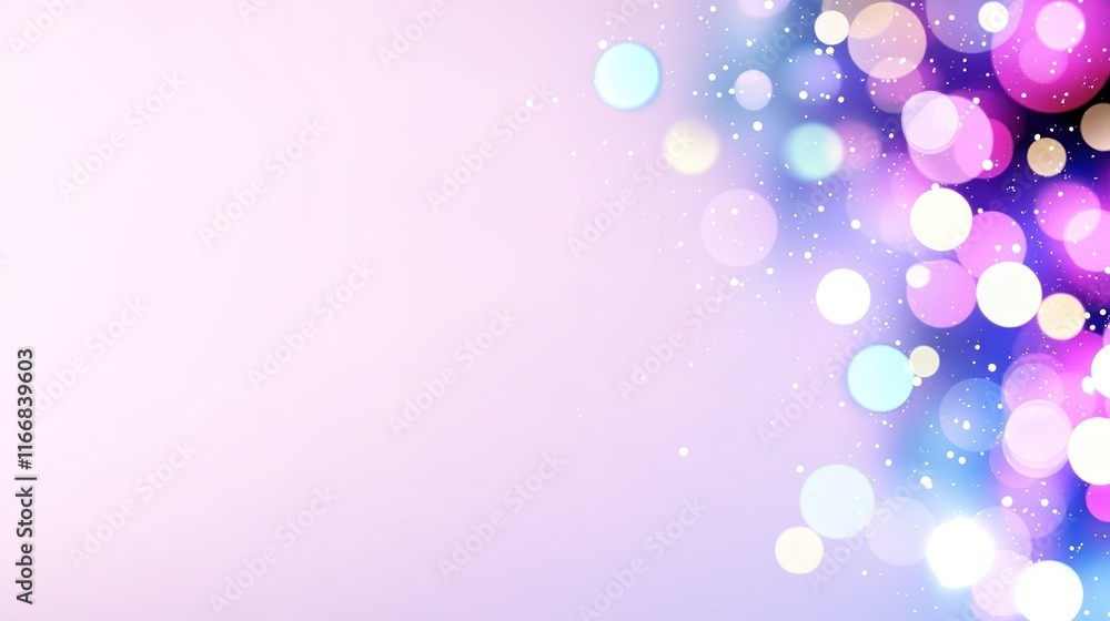 Poster abstract background with colorful bokeh lights and soft gradients.