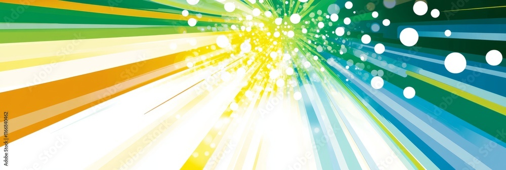 Poster colorful abstract rays of light with vibrant patterns and dynamic movement
