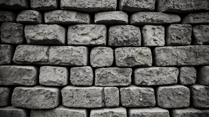 Obraz premium monochrome shot of stone wall texture background