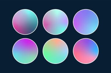 Holographic circle backgrouds.