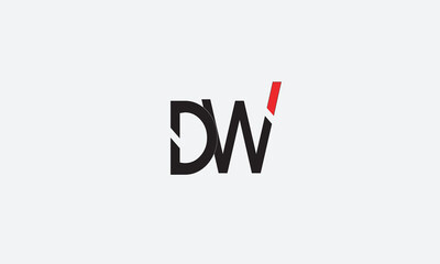 DW, WD, D , W , Abstract Letters Logo Monogram
