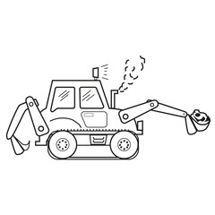 Monochrome doodle exscavator dzigh style 1