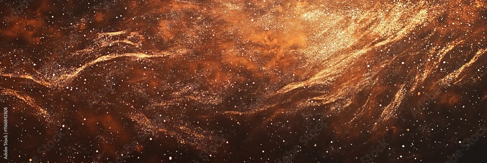 Poster vibrant cosmic patterns illuminated by starlight in an abstract space background