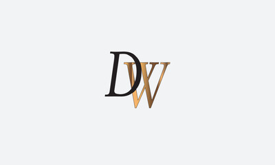 DW, WD, D , W , Abstract Letters Logo Monogram