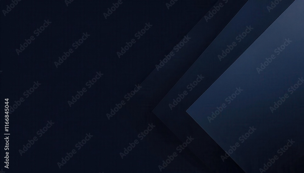 Aufkleber Abstract Dark Blue Geometric Background with Overlapping Diagonal Layers and Subtle Gradient Texture for Modern Minimalist Designs, Corporate Branding, Presentations, and Digital Media Use