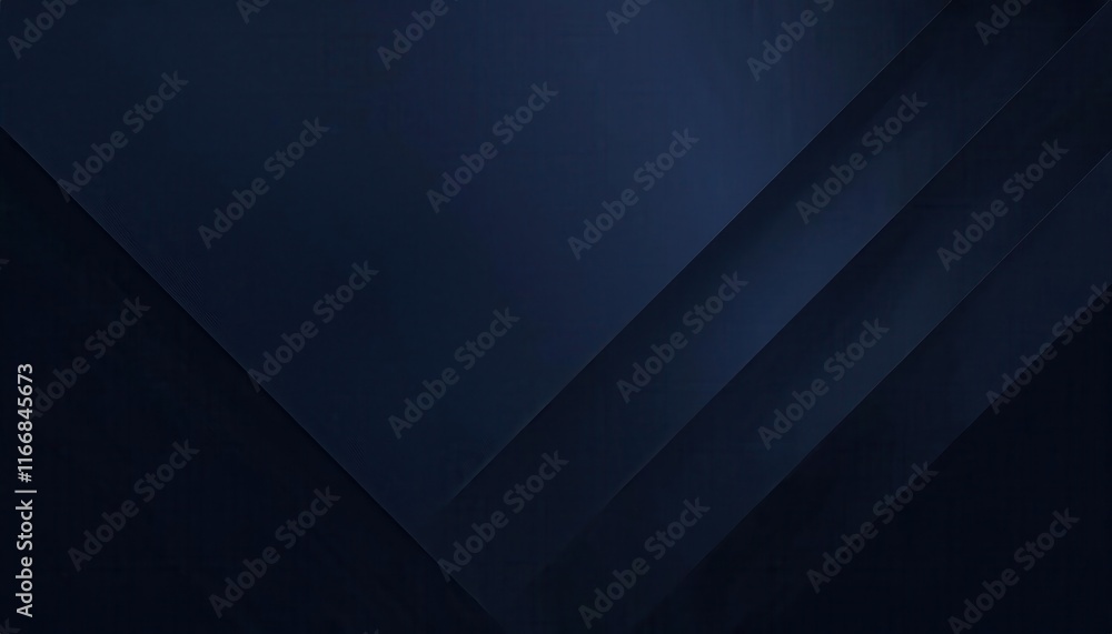Aufkleber Abstract Dark Blue Geometric Background with Overlapping Diagonal Layers and Subtle Gradient Texture for Modern Minimalist Designs, Corporate Branding, Presentations, and Digital Media Use