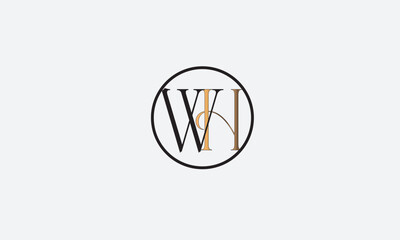 WH, HW, H , W , Abstract Letters Logo Monogram
