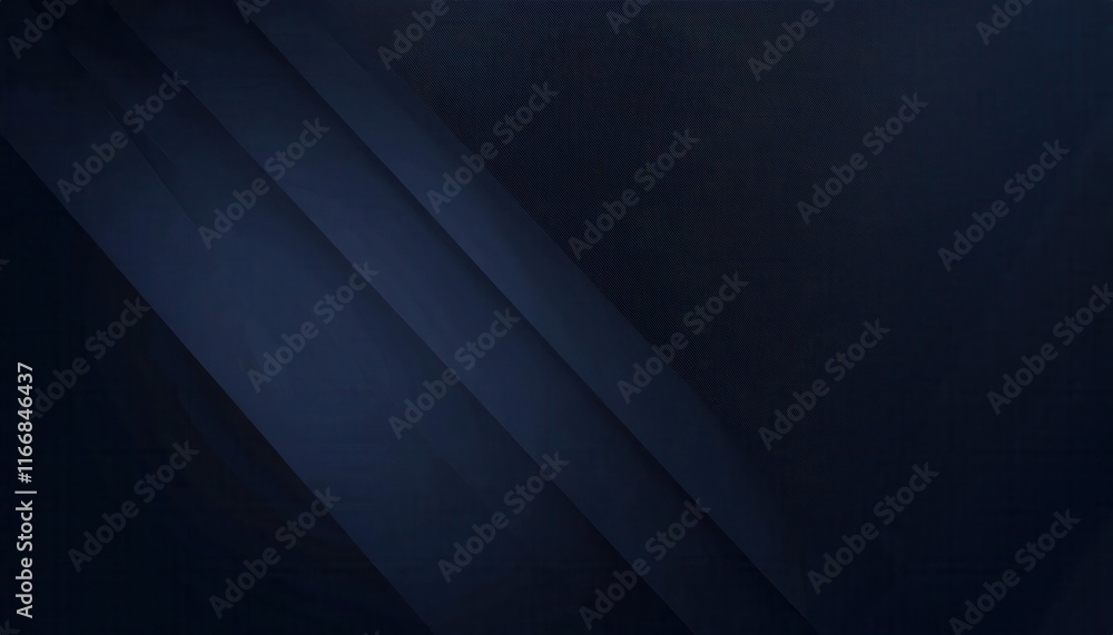 Aufkleber Abstract Dark Blue Geometric Background with Overlapping Diagonal Layers and Subtle Gradient Texture for Modern Minimalist Designs, Corporate Branding, Presentations, and Digital Media Use