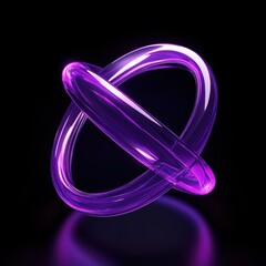A stunning purple translucent ring structure gracefully floating in a dark environment.