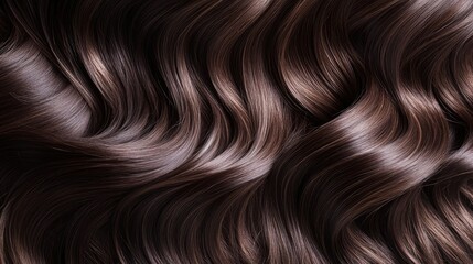 A stunning display of natural brunette hair color shades, ranging from light chestnut to deep espresso, arranged in flowing textures.