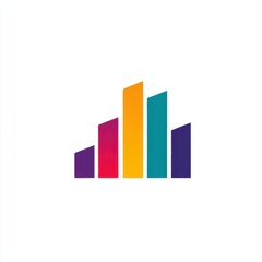 Fototapeta premium Colorful abstract bars representing growth and progress in a modern design.