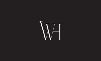 WH, HW, H , W , Abstract Letters Logo Monogram