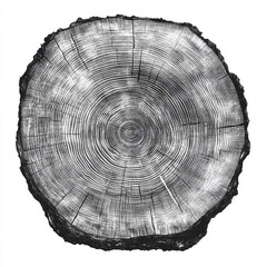 Close-up view of a tree stump showcasing intricate growth rings and texture.