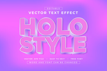 Fototapeta premium Holo Style 3D Editable Text Effect