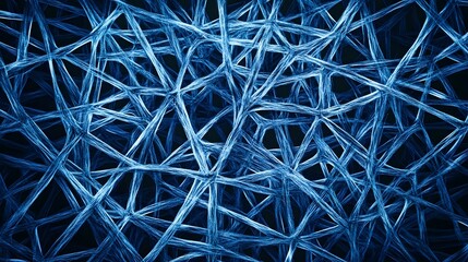 Intricate Minimalist Digital Web with Glowing Blue Nodes Forming Intricate Patterns Against a Futuristic High Tech Gradient Backdrop Showcasing Sharp and Precise Details in a Sleek