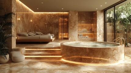 Luxurious spa interior with a relaxing atmosphere.