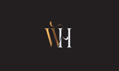 WH, HW, H , W , Abstract Letters Logo Monogram