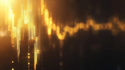 Fototapeta premium Dynamic visualization of gold bars in modern finance digital artwork abstract environment futuristic perspective