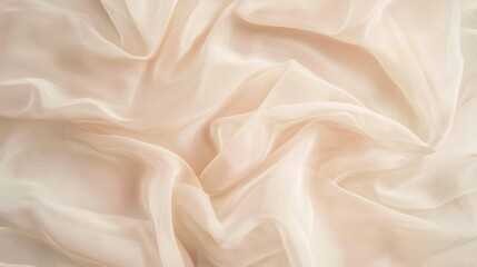 Obraz premium Ethereal Beauty - Crisp Organza Layers Texture Background for High-End Beauty Products