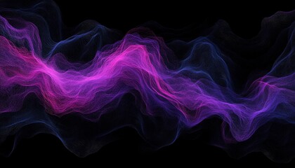Fototapeta premium Abstract Purple and Blue Wave Energy Flow Digital Art Background