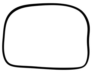 Hand drawn doodle rectangle frame