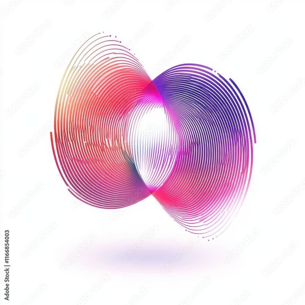 Poster dynamic abstract design featuring colorful wave patterns in vibrant shades of pink and purple.
