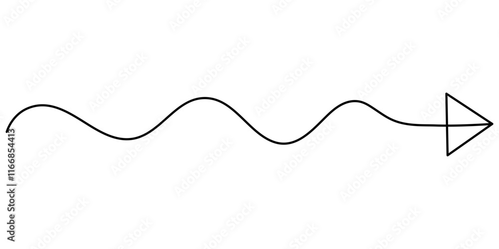 Poster arrow symbol continuous line icon, arrow pointing right, continuous one line drawing vector. single 