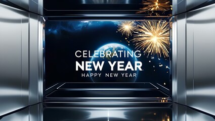 happy new year in spaceship