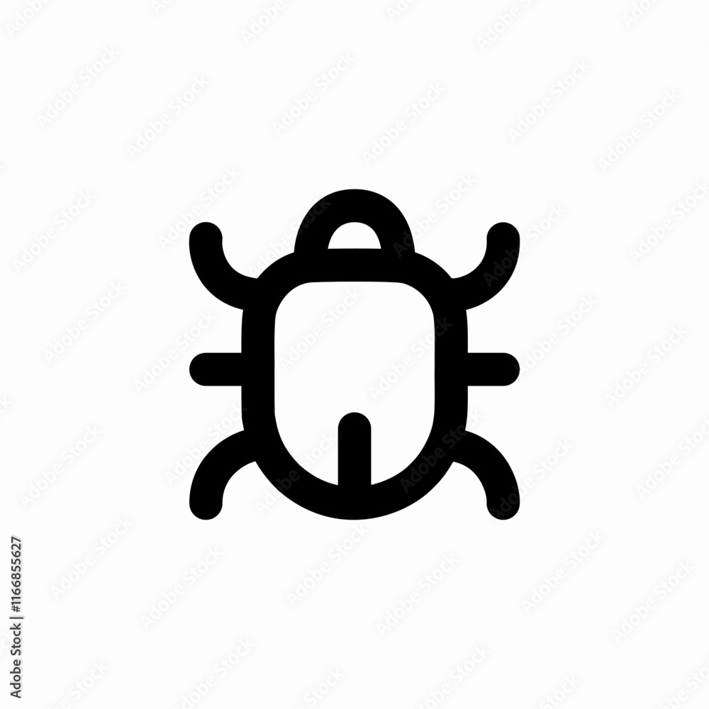 Aufkleber bug error system virus icon vector sign