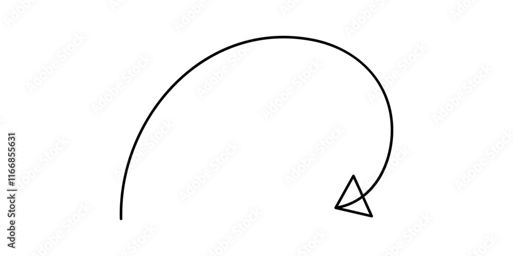 Poster arrow symbol continuous line icon, arrow pointing right, continuous one line drawing vector. single 