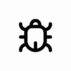Bug error system virus icon vector sign
