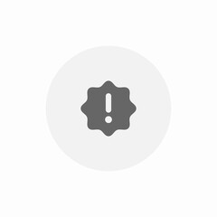Warning alert attention caution icon vector sign
