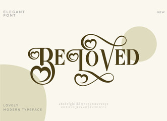 Luxury alphabet letters font. Typography elegant wedding classic lettering serif fonts decorative vintage retro concept. vector illustration
