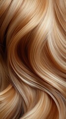 Warm caramel and honey blonde shades blending seamlessly in a soft, flowing hairstyle with luminous highlights.