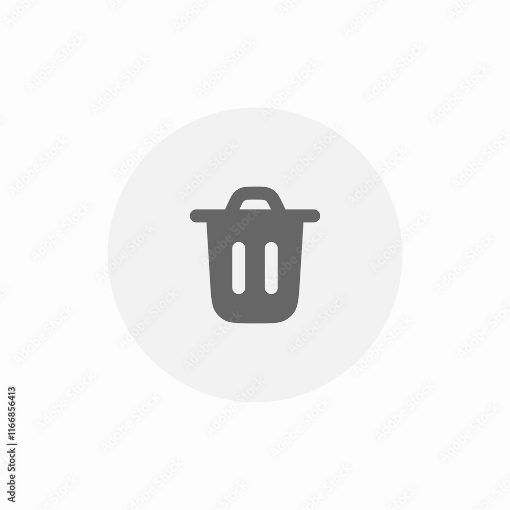 Poster delete trash bin remove icon vector sign