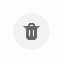 Delete trash bin remove icon vector sign
