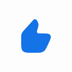 Thumbs up like positive icon vector sign
