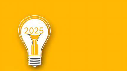 Creative light bulb concept for 2025 vision