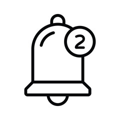 Bell with a number symbolizing alerts or messages