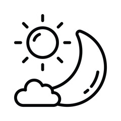 Icon showing the sun and moon for time of day transitions