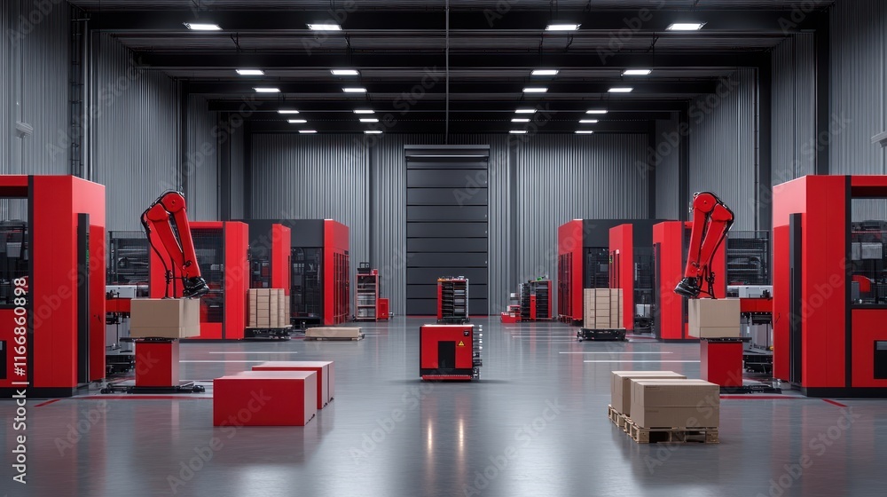 Poster Automated Warehouse Robotics System Efficiently Manages Packages